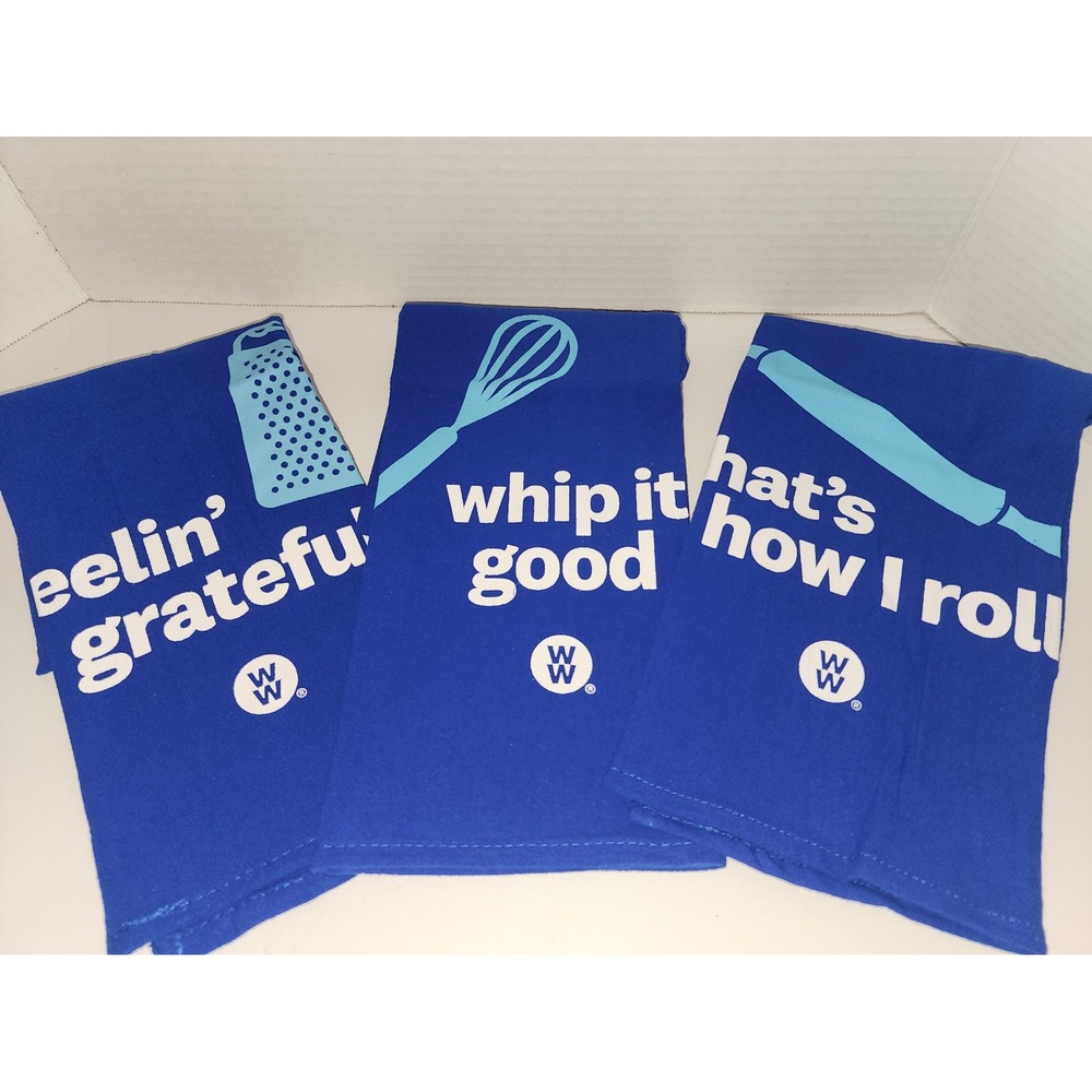 NEW Weight Watchers Cooking Towel Set 3x Cotton Kitchen towels